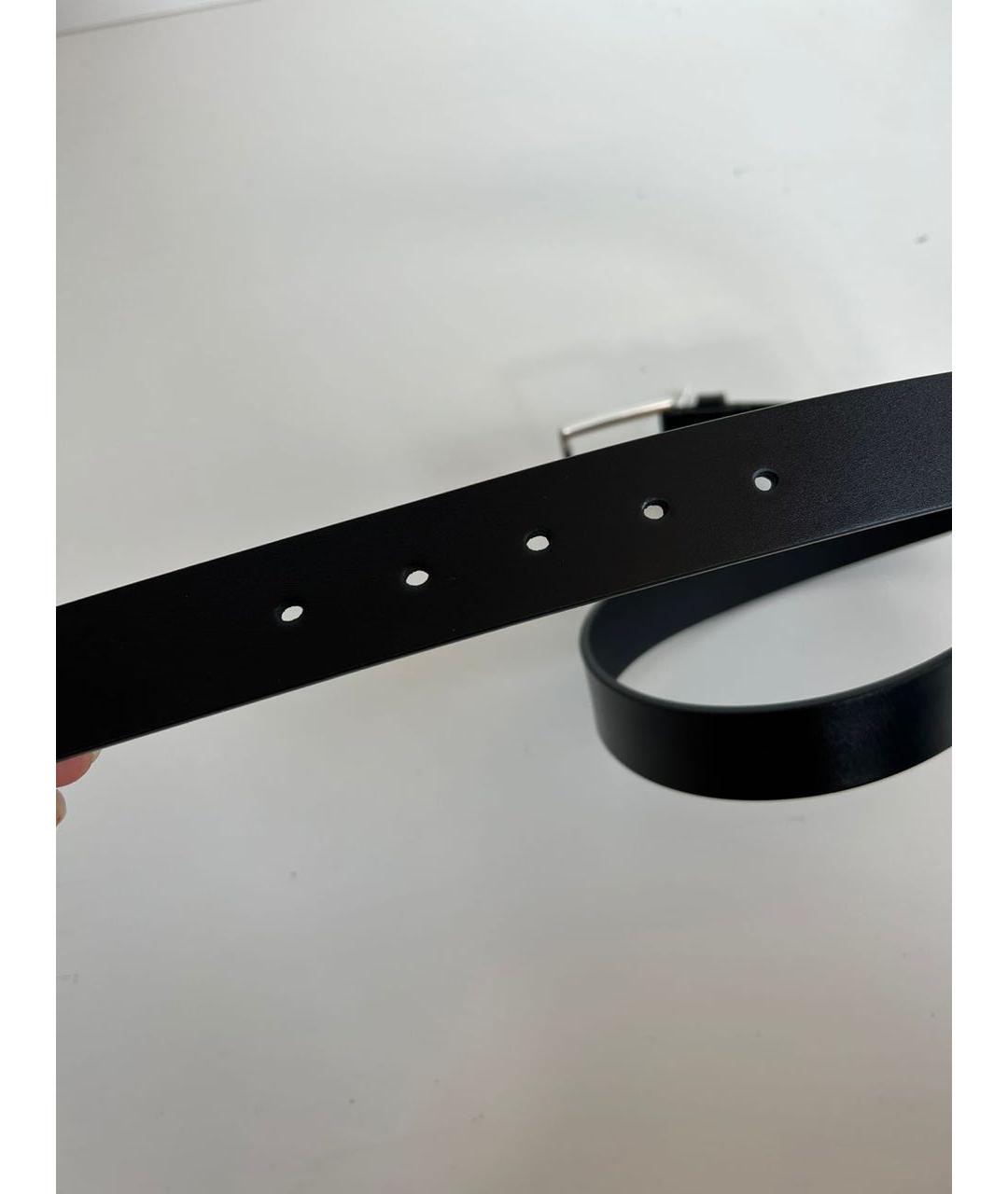 CHRISTIAN DIOR Черный кожаный ремень, фото 7