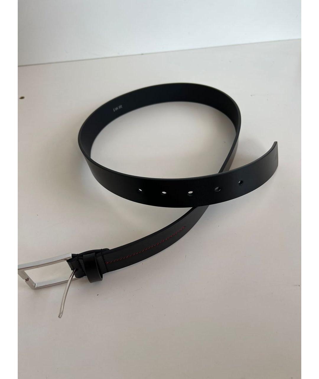 CHRISTIAN DIOR Черный кожаный ремень, фото 9
