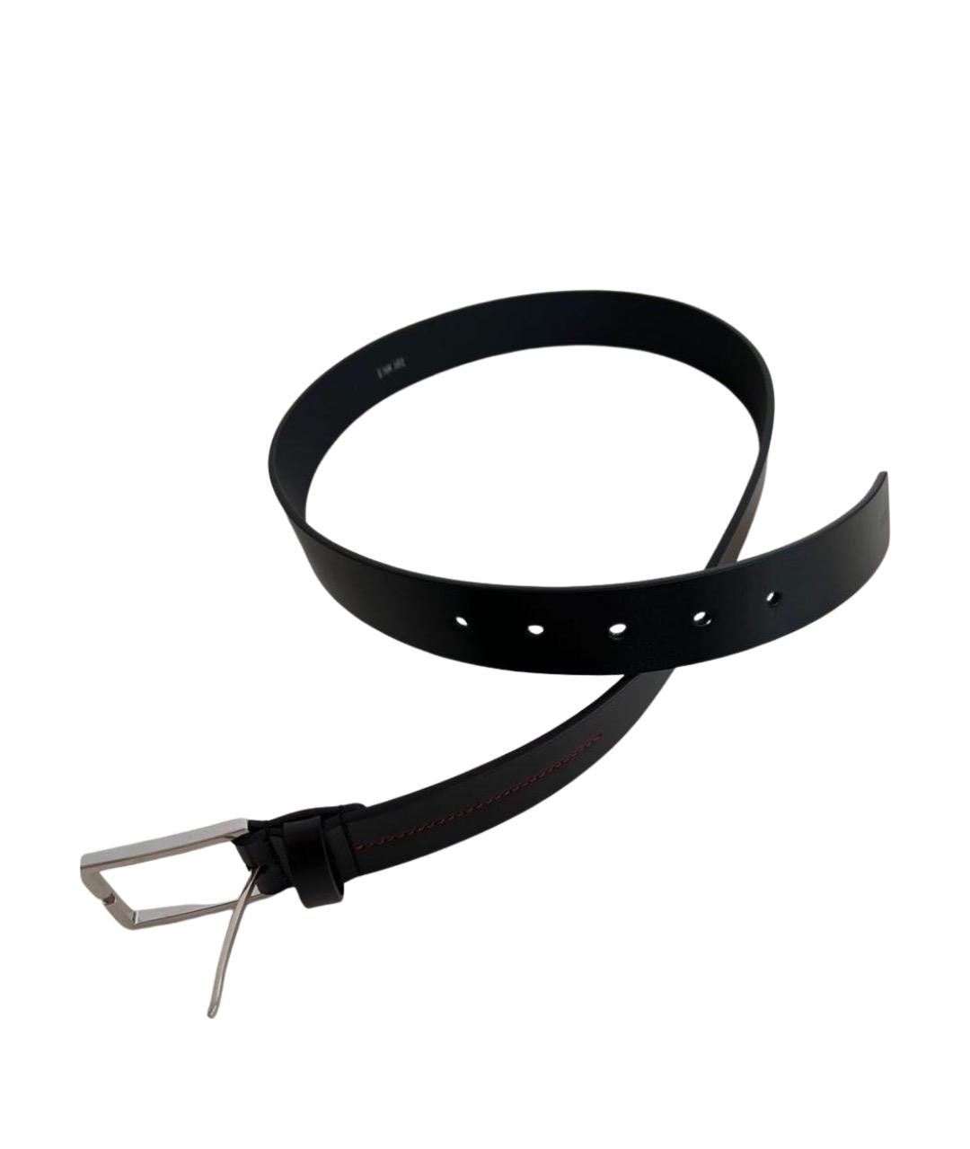 CHRISTIAN DIOR Черный кожаный ремень, фото 1