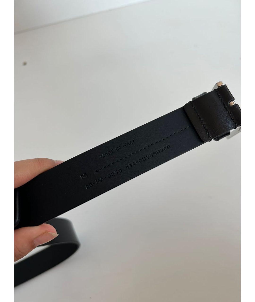CHRISTIAN DIOR Черный кожаный ремень, фото 8