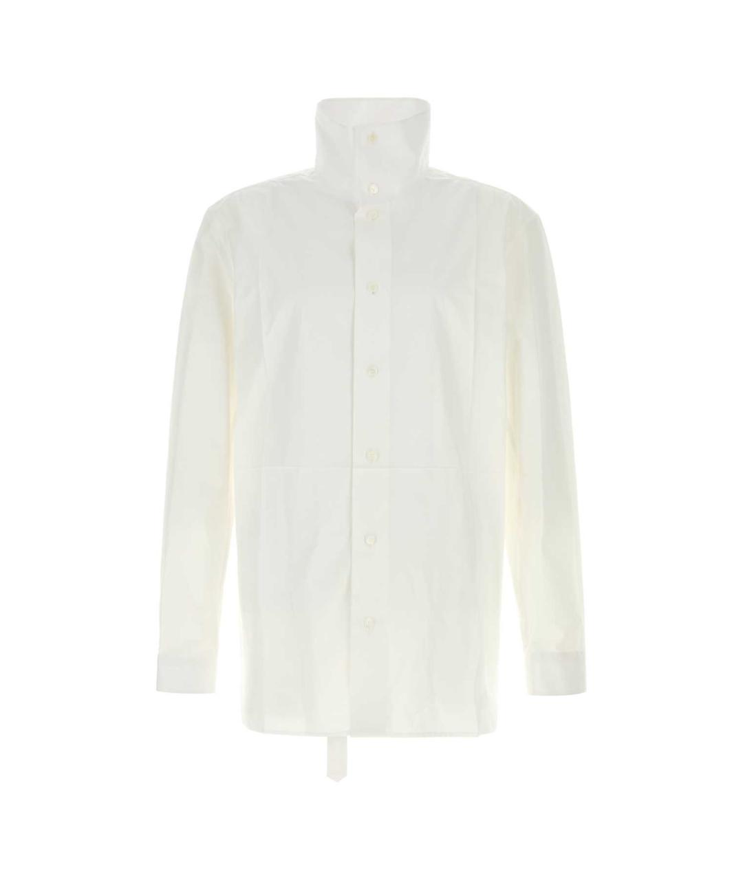 BOTTEGA VENETA Белая хлопковая кэжуал рубашка, фото 1