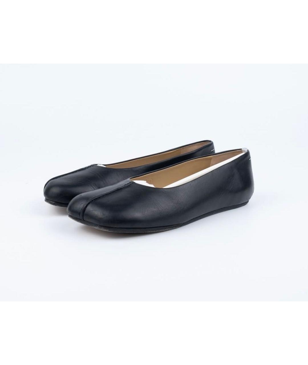 MM6 MAISON MARGIELA Черные кожаные балетки, фото 2