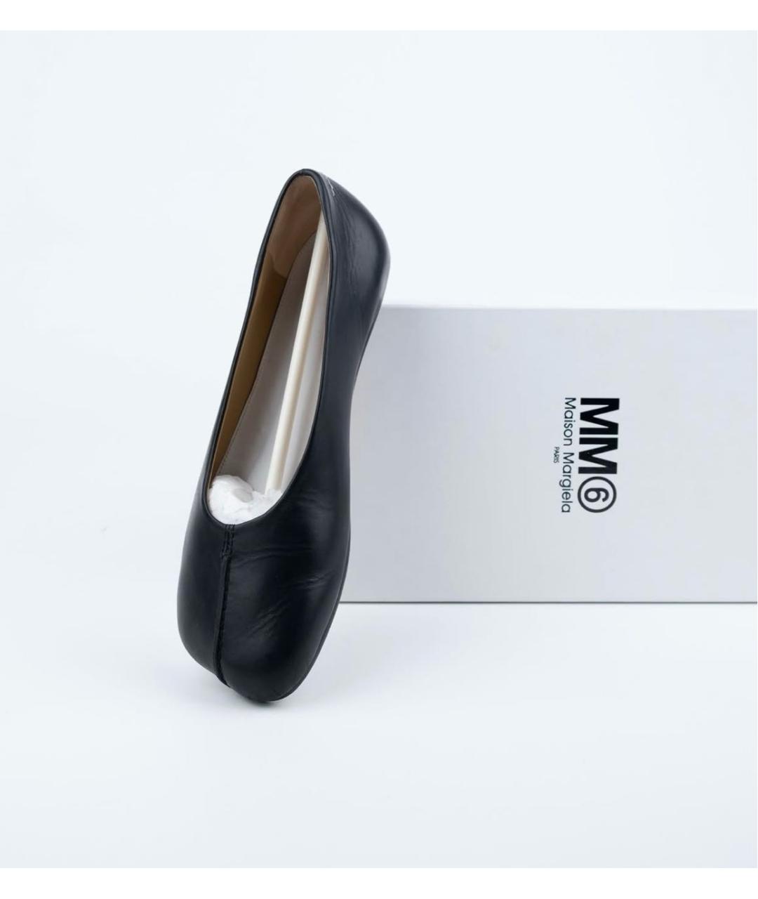 MM6 MAISON MARGIELA Черные кожаные балетки, фото 5