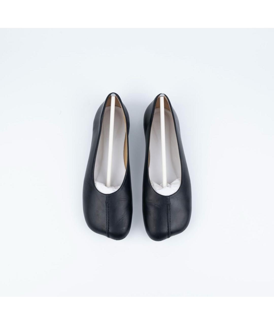 MM6 MAISON MARGIELA Черные кожаные балетки, фото 3