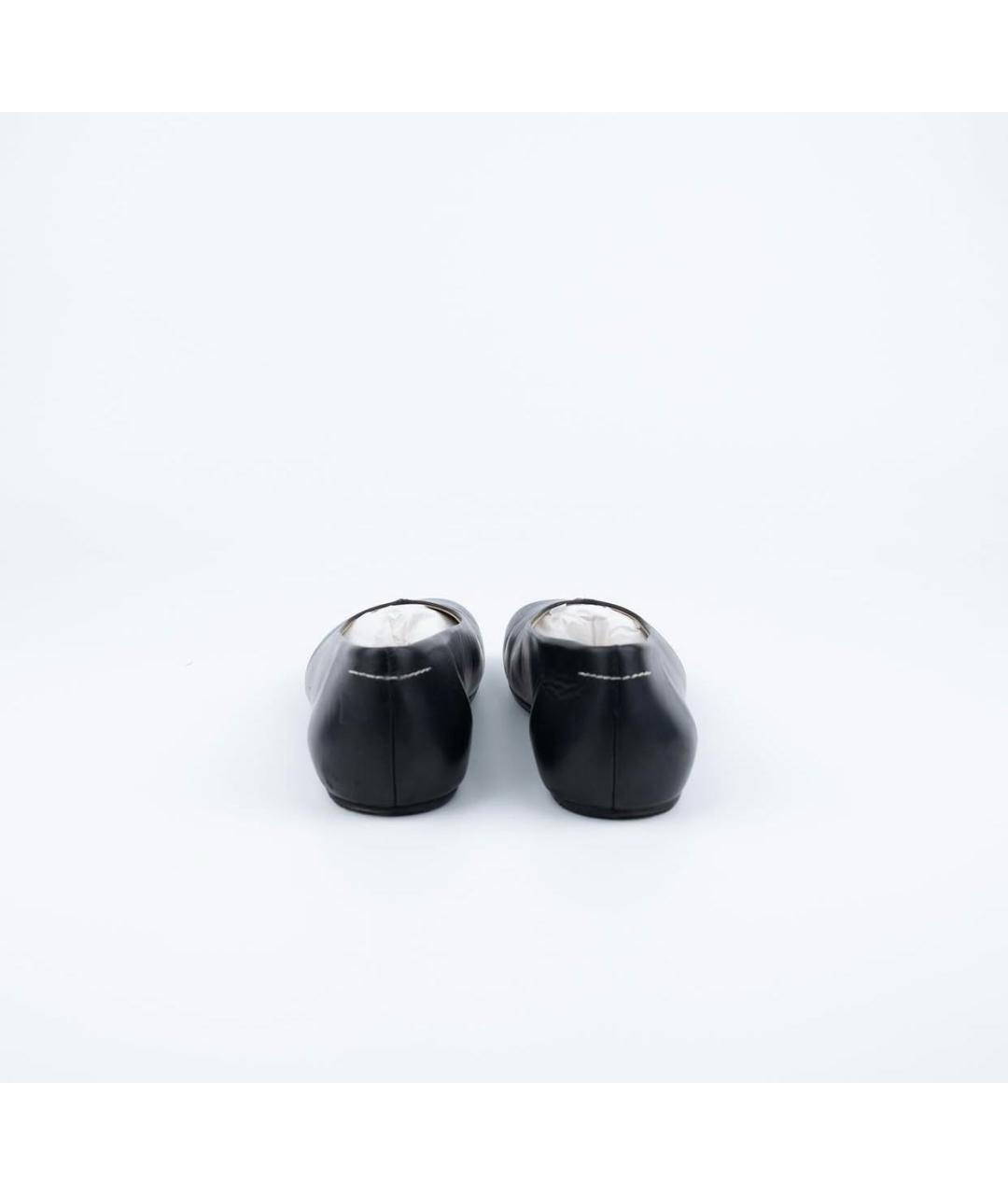 MM6 MAISON MARGIELA Черные кожаные балетки, фото 4