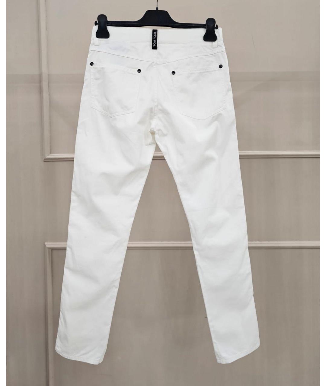 TOM FORD Белые хлопковые джинсы слим, фото 2