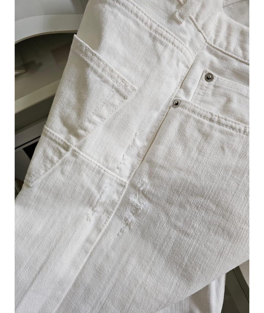 CHRISTIAN DIOR Белые хлопковые прямые джинсы, фото 7