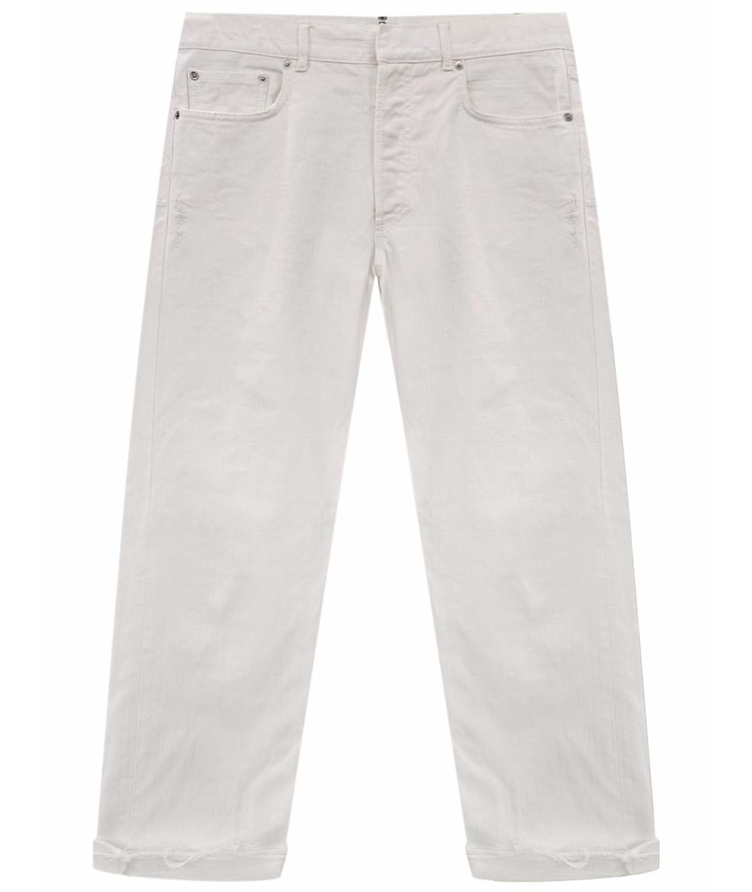 CHRISTIAN DIOR Белые хлопковые прямые джинсы, фото 1