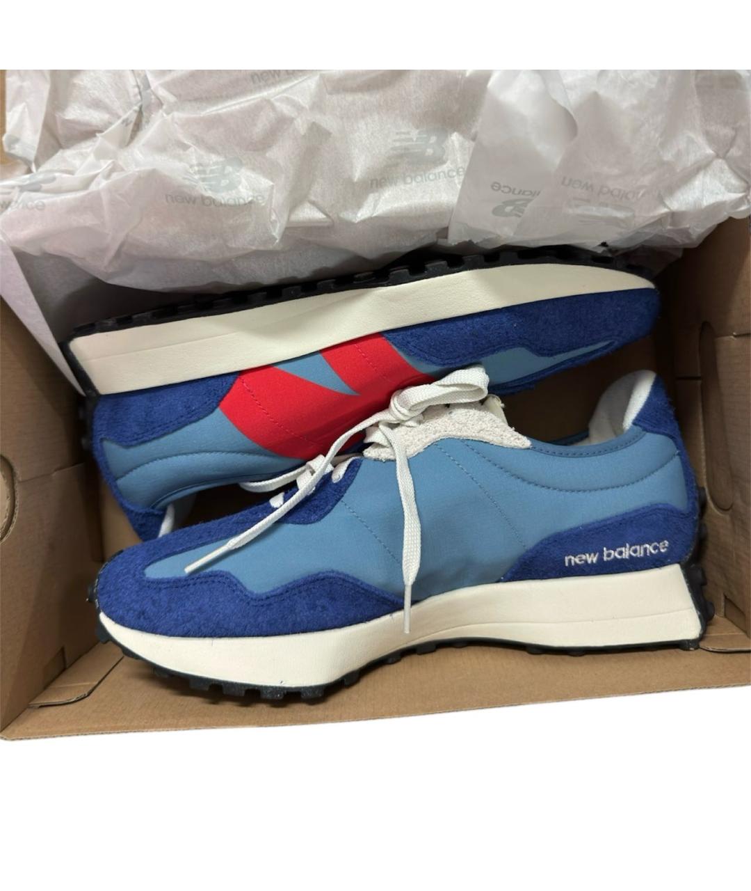 NEW BALANCE Синие замшевые низкие кроссовки / кеды, фото 2