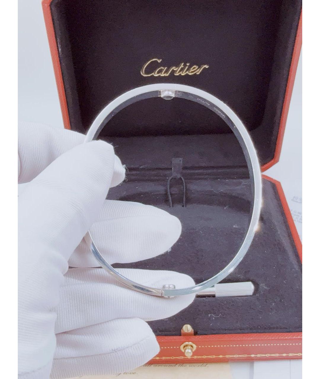 CARTIER Серебрянный браслет из белого золота, фото 5