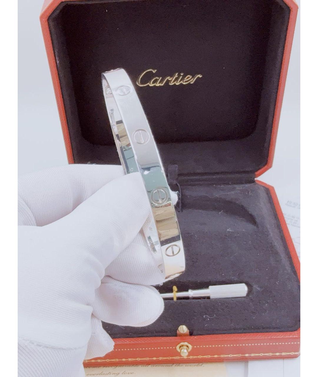 CARTIER Серебрянный браслет из белого золота, фото 3