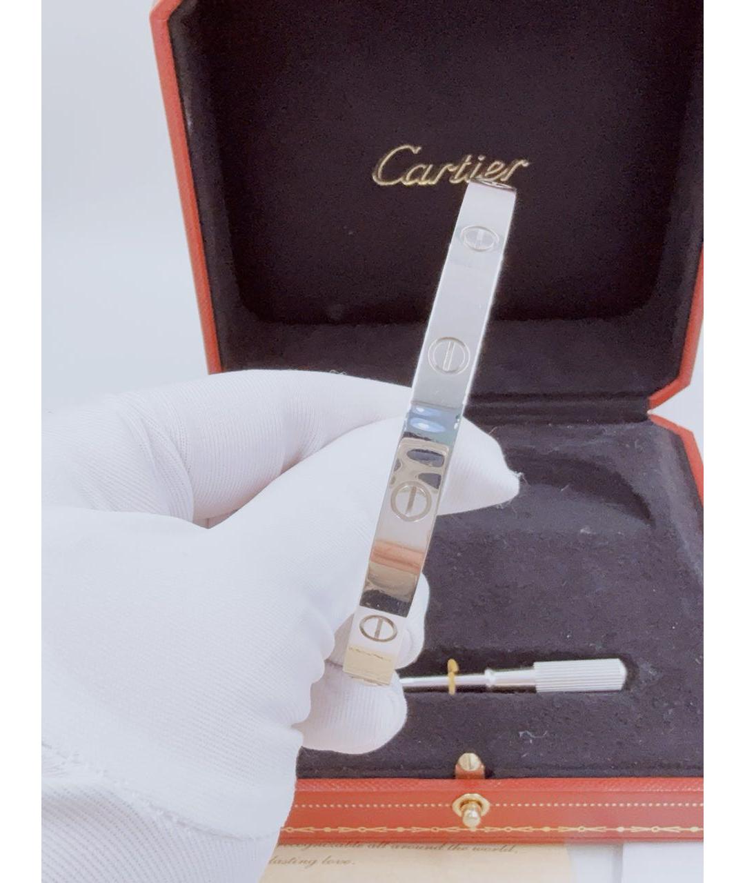 CARTIER Серебрянный браслет из белого золота, фото 4