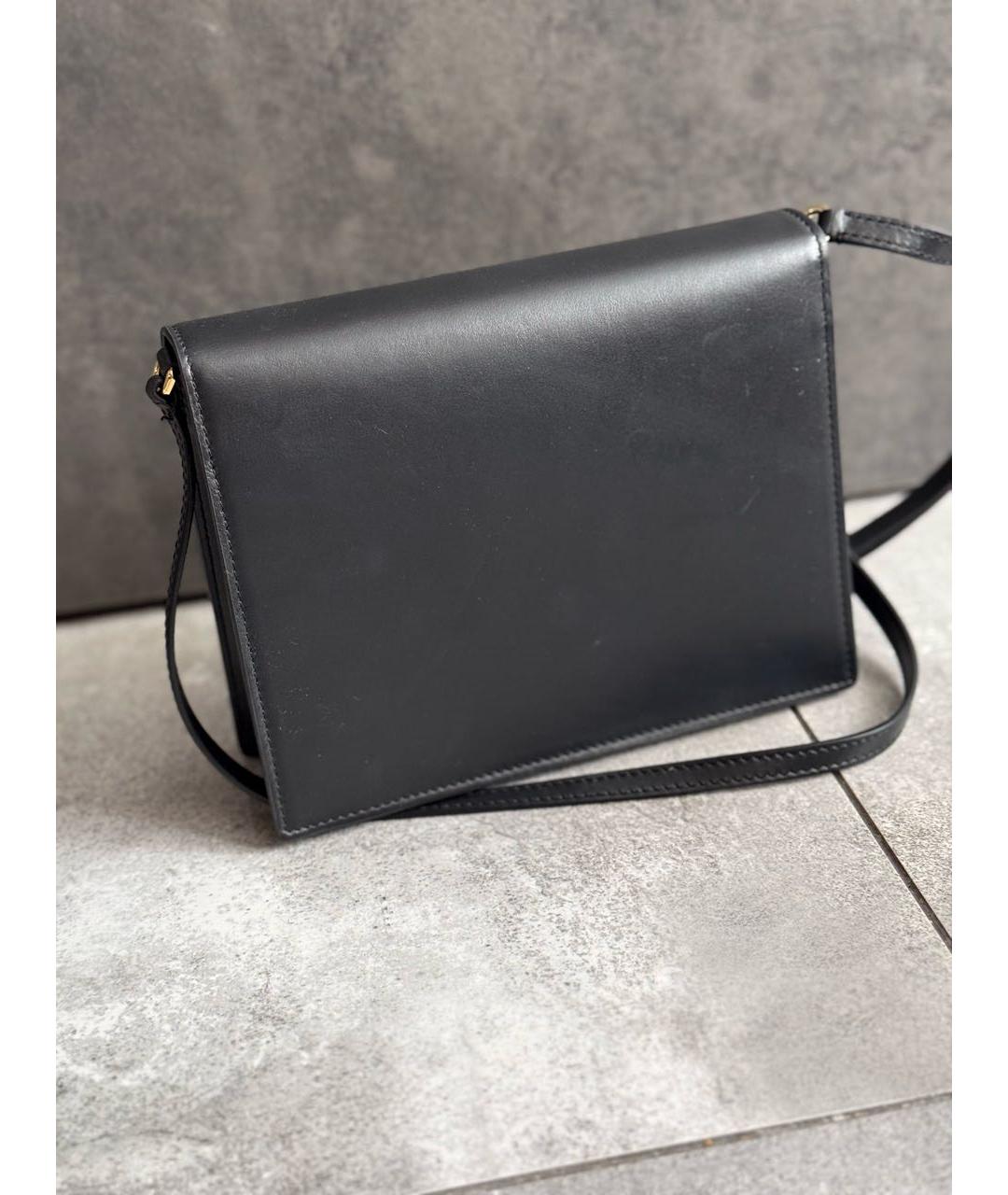 DOLCE&GABBANA Черная кожаная сумка через плечо, фото 2