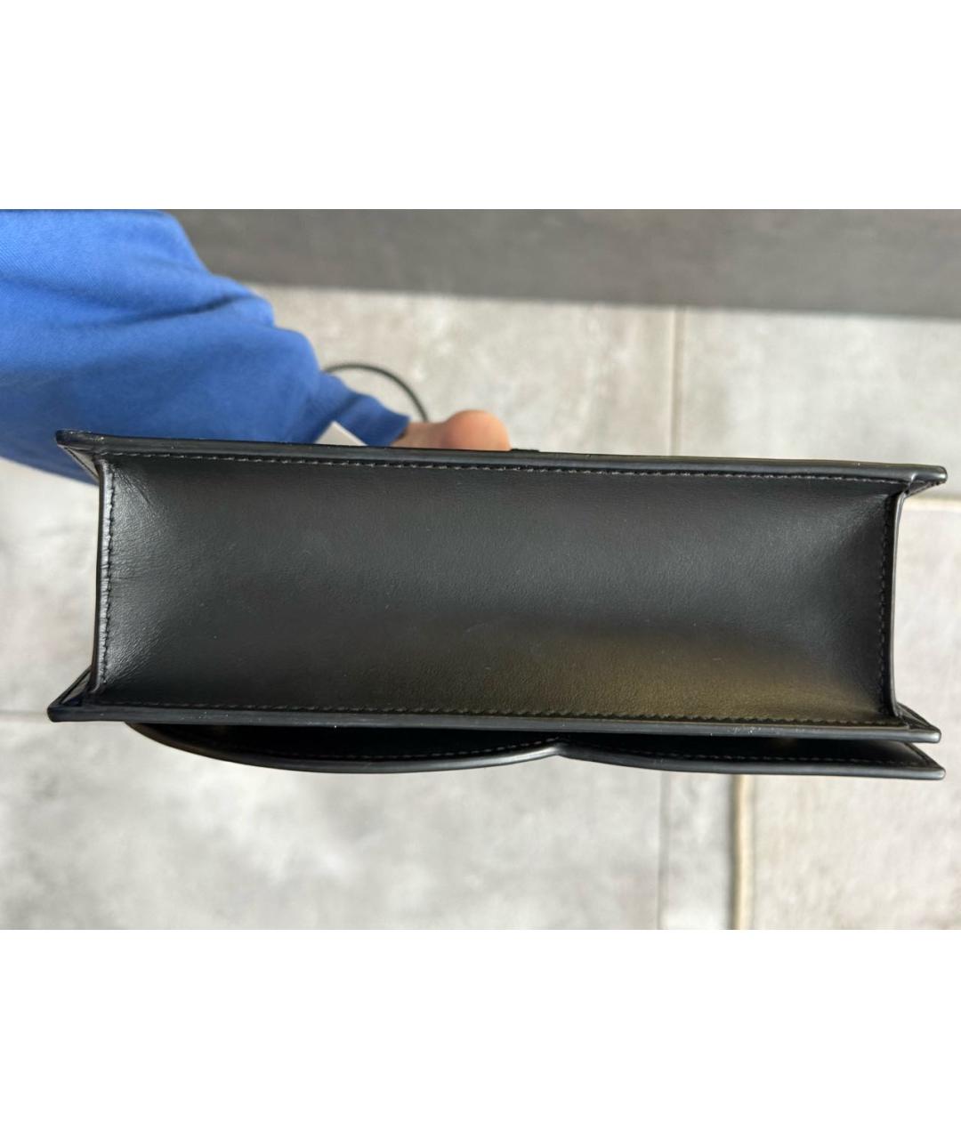 DOLCE&GABBANA Черная кожаная сумка через плечо, фото 6