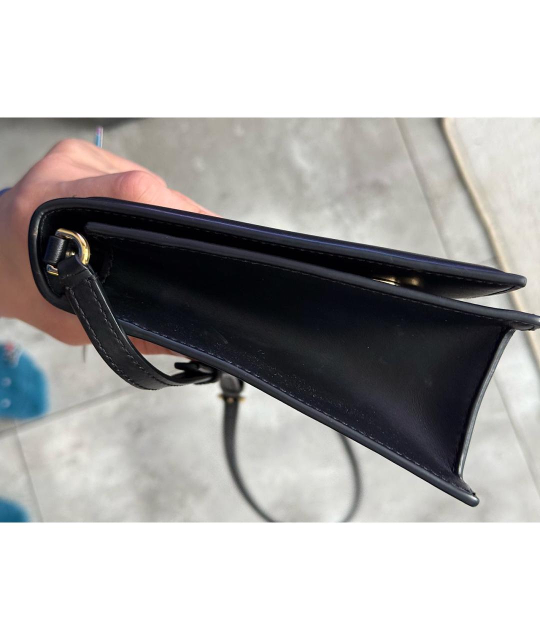 DOLCE&GABBANA Черная кожаная сумка через плечо, фото 5