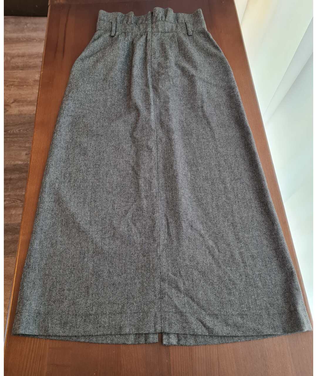 BA&SH Антрацитовая шерстяная юбка миди, фото 2