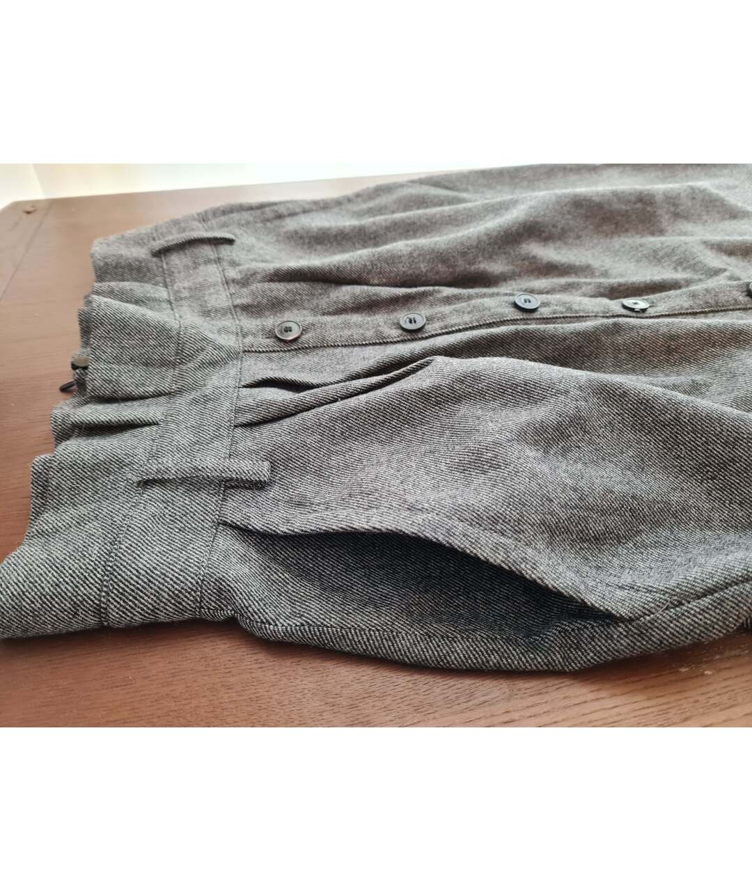 BA&SH Антрацитовая шерстяная юбка миди, фото 3