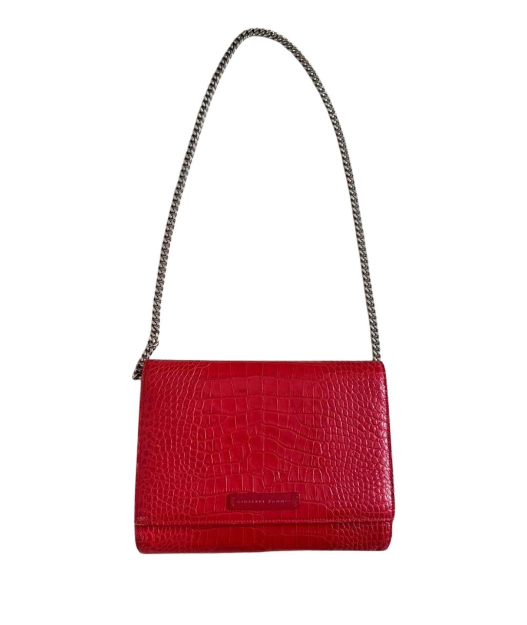 GIUSEPPE ZANOTTI DESIGN Красная кожаная сумка через плечо, фото 1