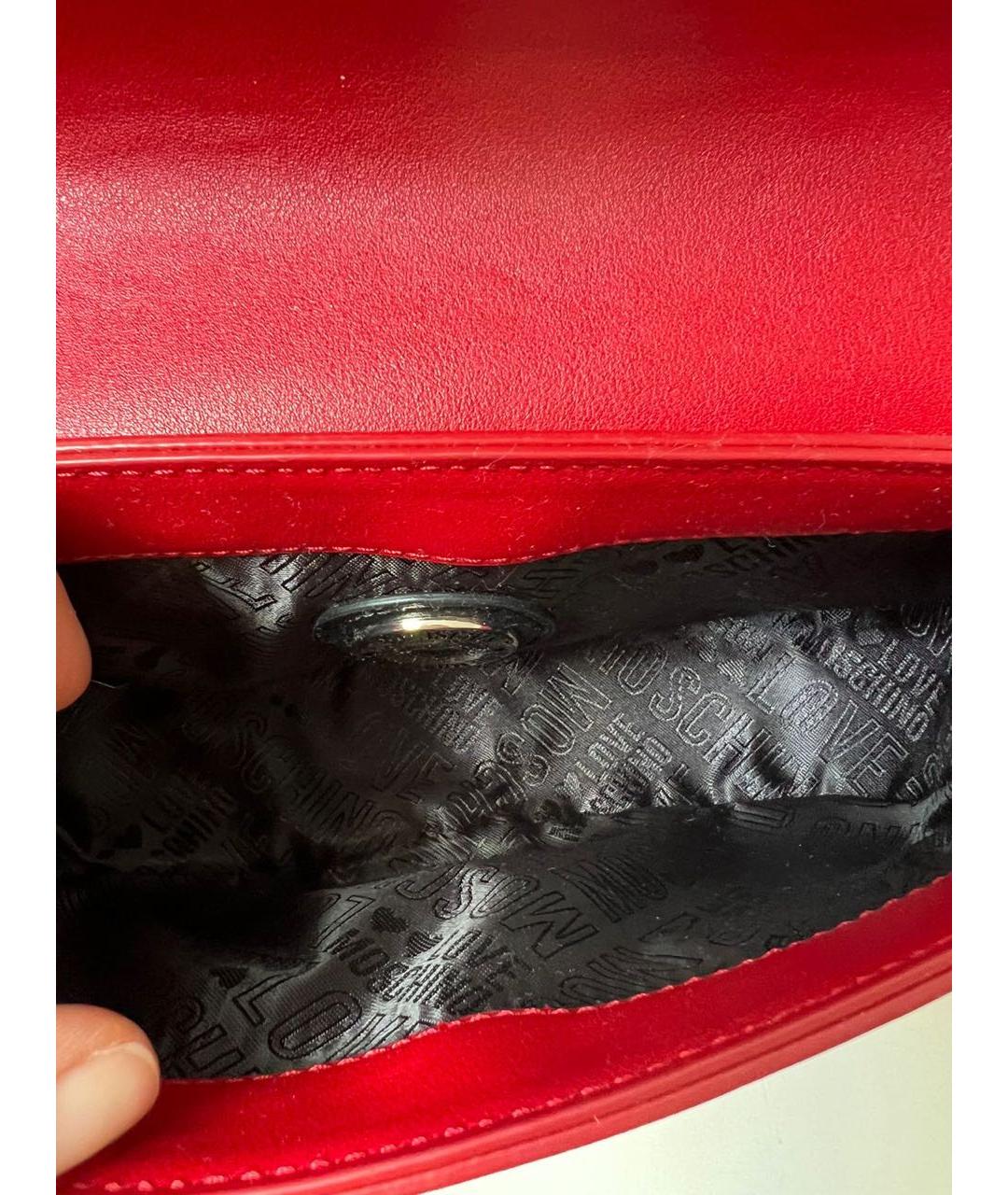 LOVE MOSCHINO Красная сумка через плечо, фото 5