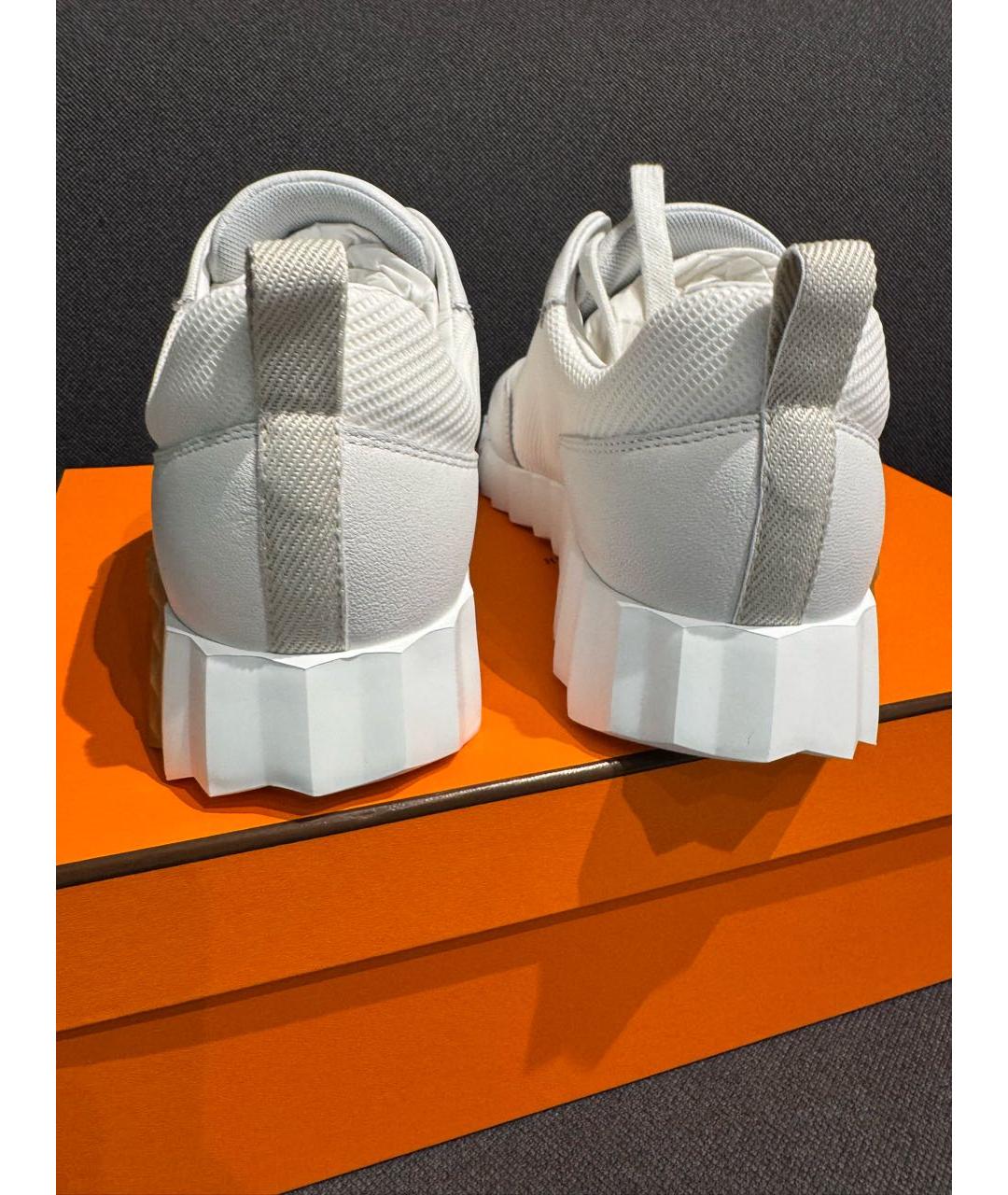 HERMES Белые кроссовки, фото 4