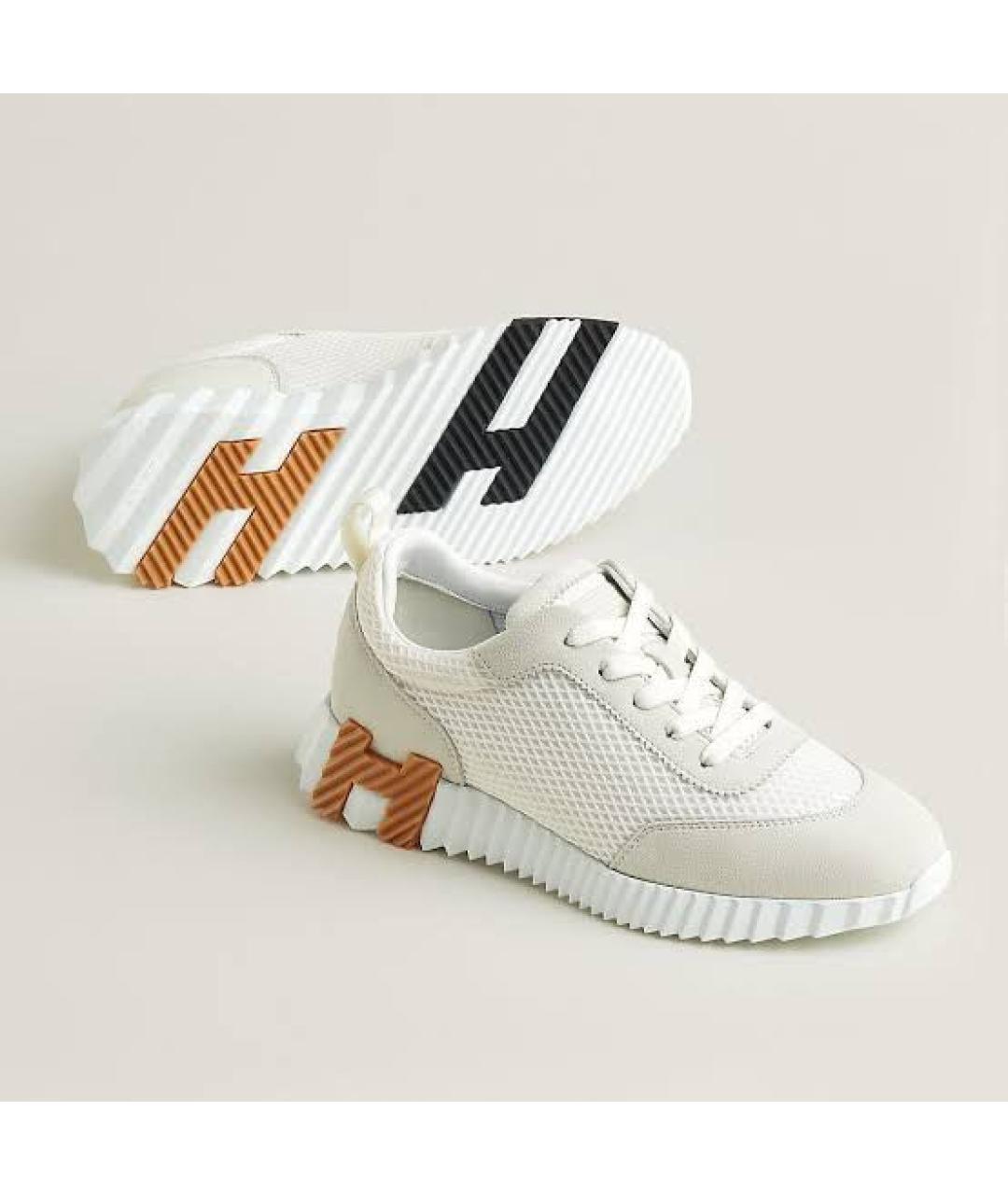 HERMES Белые кроссовки, фото 6