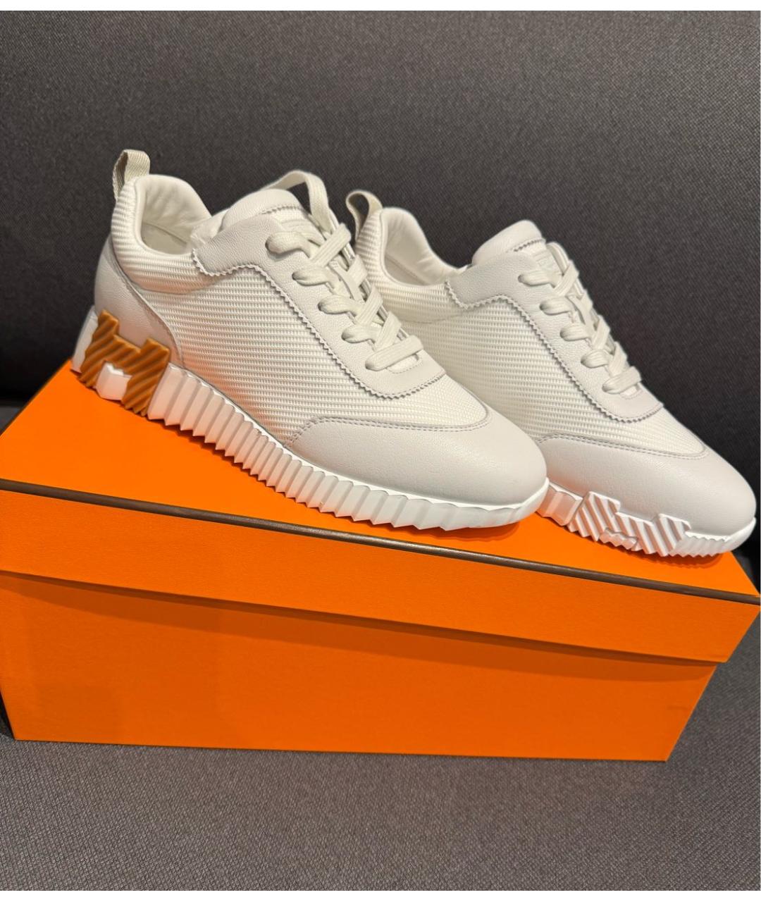 HERMES Белые кроссовки, фото 7