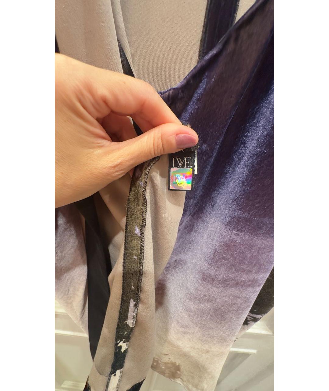 DIANE VON FURSTENBERG Мульти бархатное коктейльное платье, фото 5