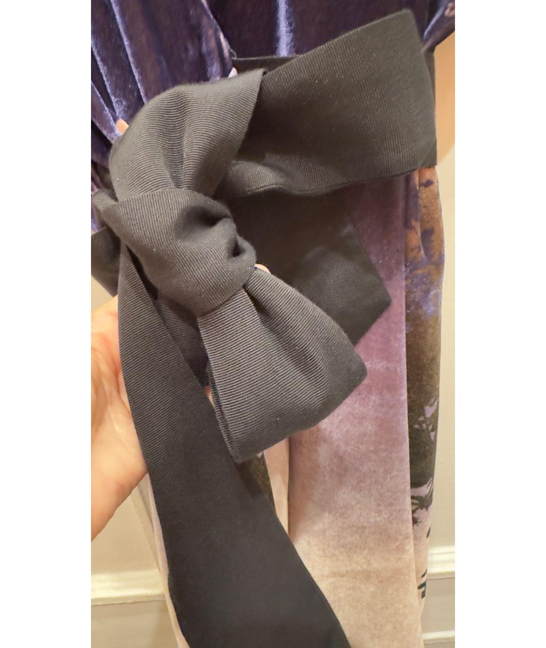 DIANE VON FURSTENBERG Мульти бархатное коктейльное платье, фото 4