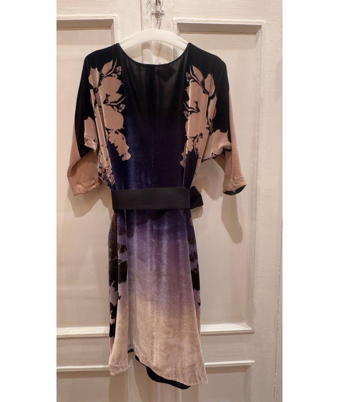 DIANE VON FURSTENBERG Мульти бархатное коктейльное платье, фото 2