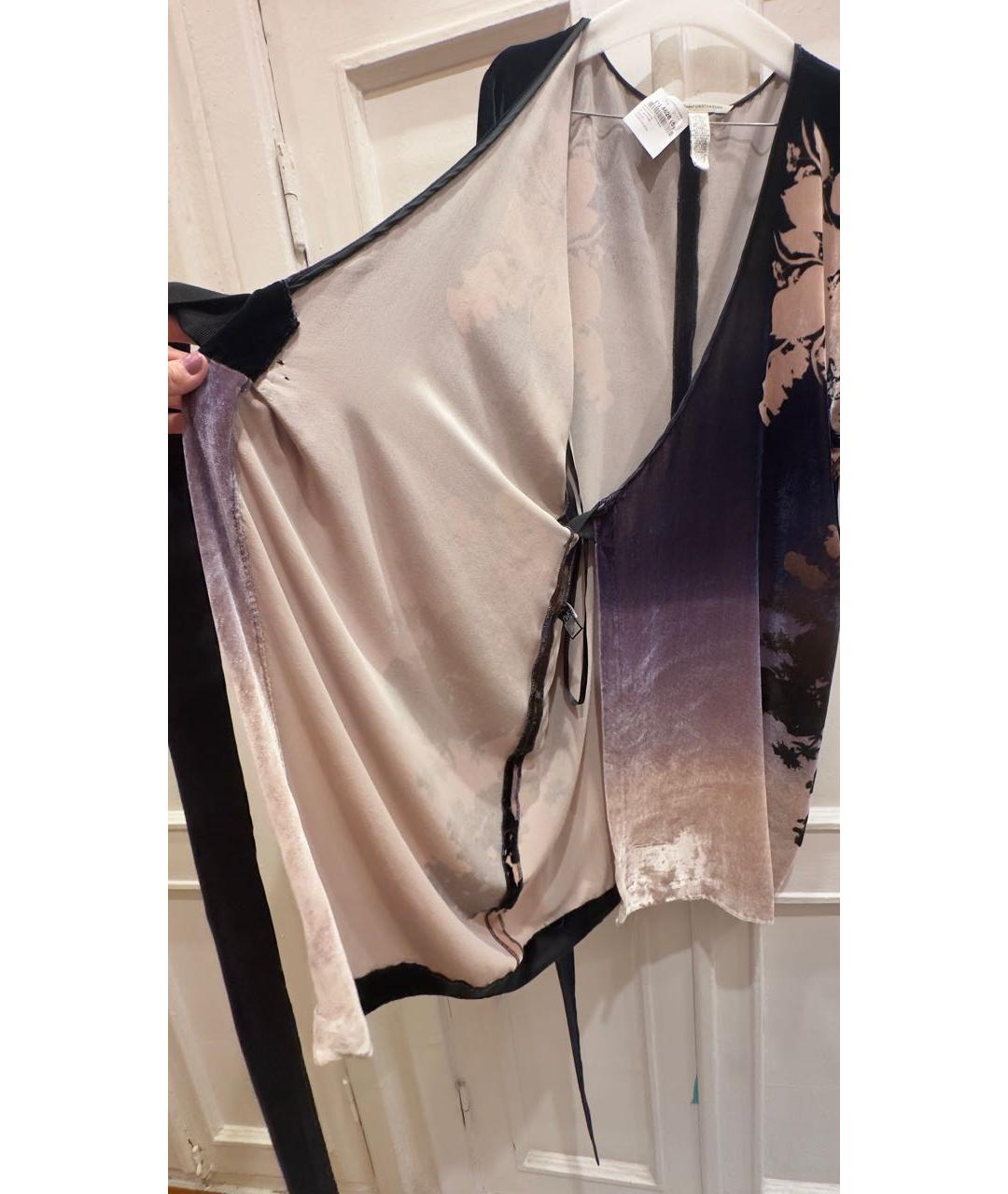 DIANE VON FURSTENBERG Мульти бархатное коктейльное платье, фото 8