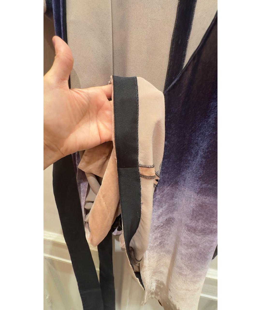 DIANE VON FURSTENBERG Мульти бархатное коктейльное платье, фото 6