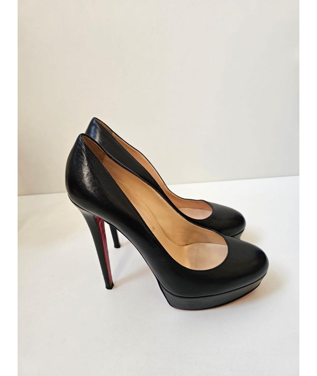 CHRISTIAN LOUBOUTIN Черные кожаные туфли, фото 9