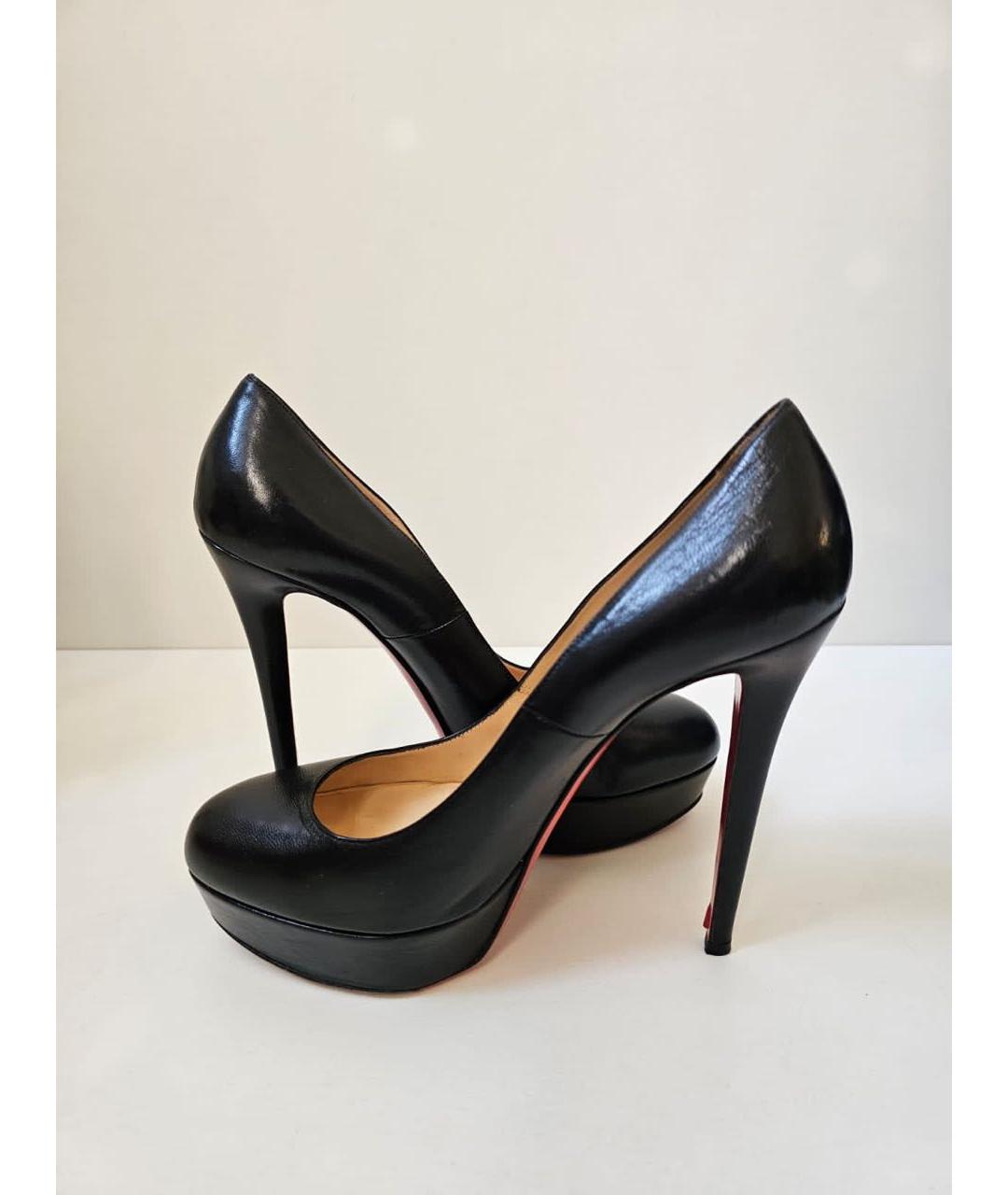 CHRISTIAN LOUBOUTIN Черные кожаные туфли, фото 8