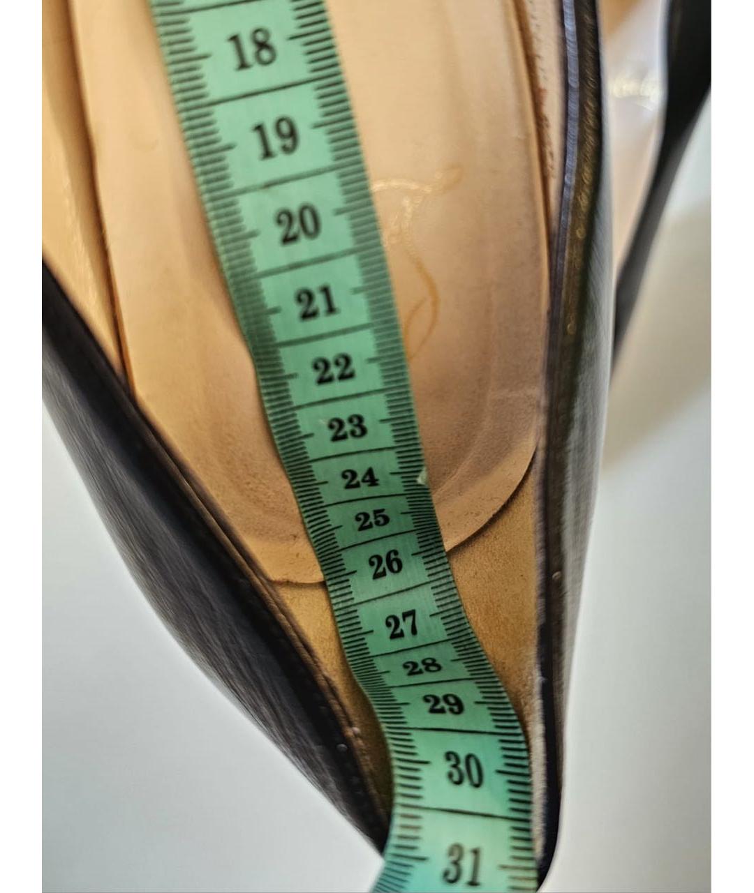 CHRISTIAN LOUBOUTIN Черные кожаные туфли, фото 5