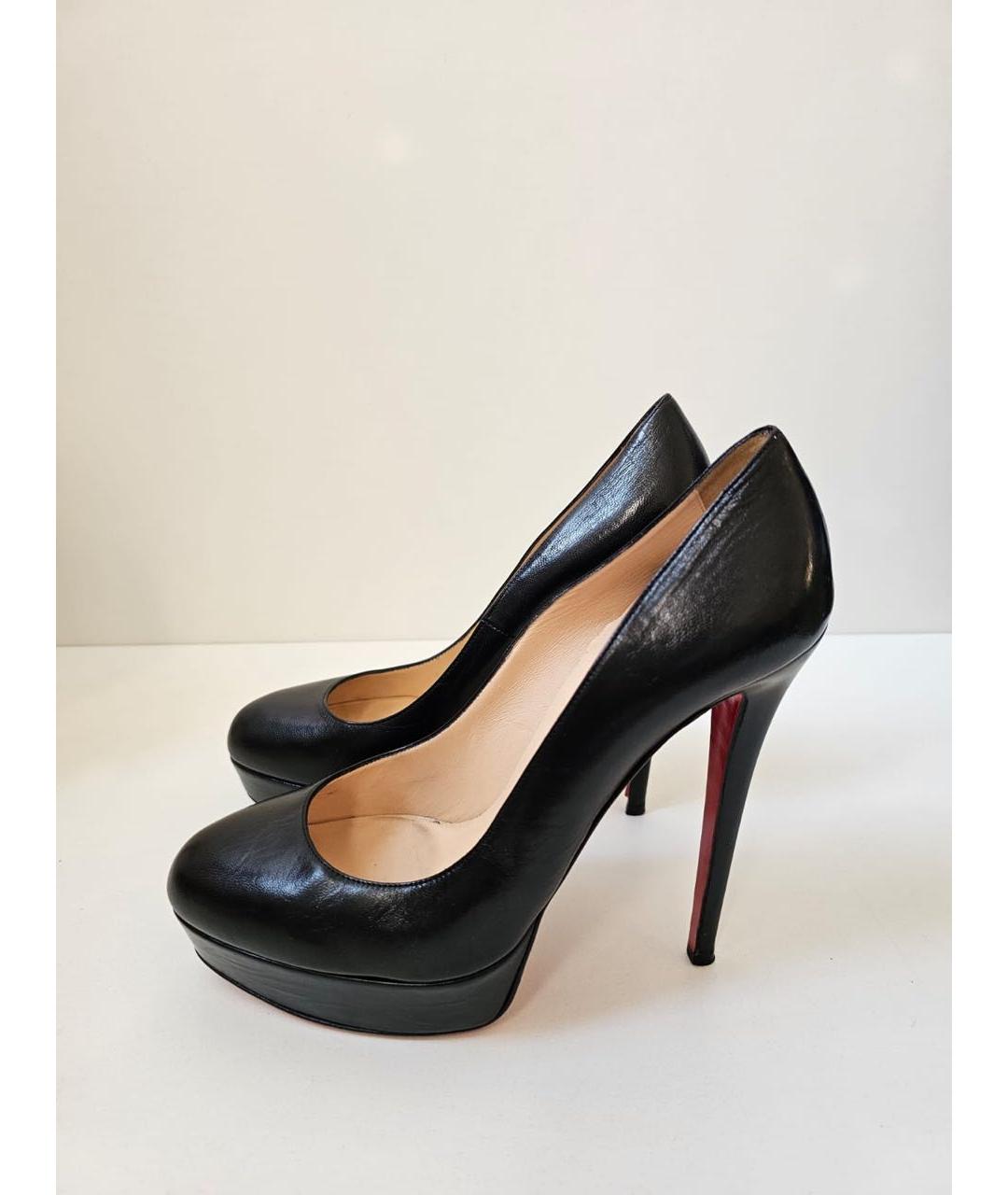 CHRISTIAN LOUBOUTIN Черные кожаные туфли, фото 3