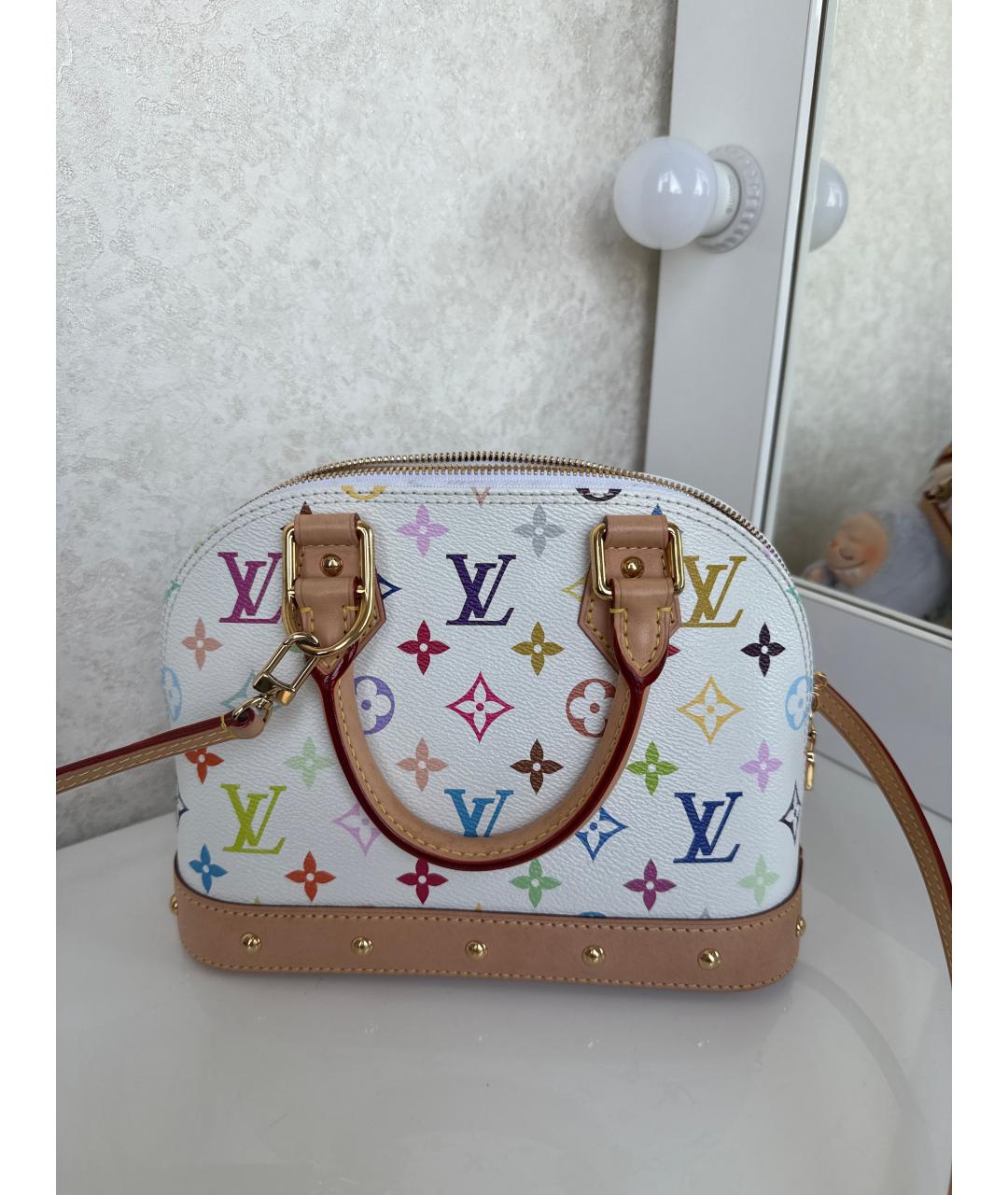 LOUIS VUITTON Белая сумка с короткими ручками, фото 6