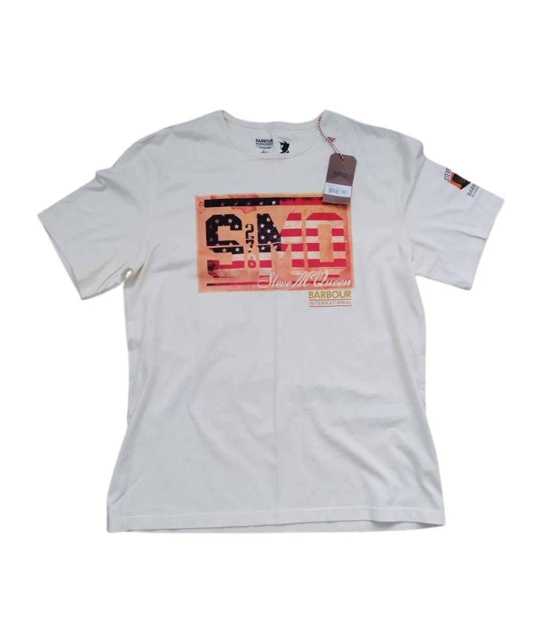 BARBOUR Бежевая хлопковая футболка, фото 1