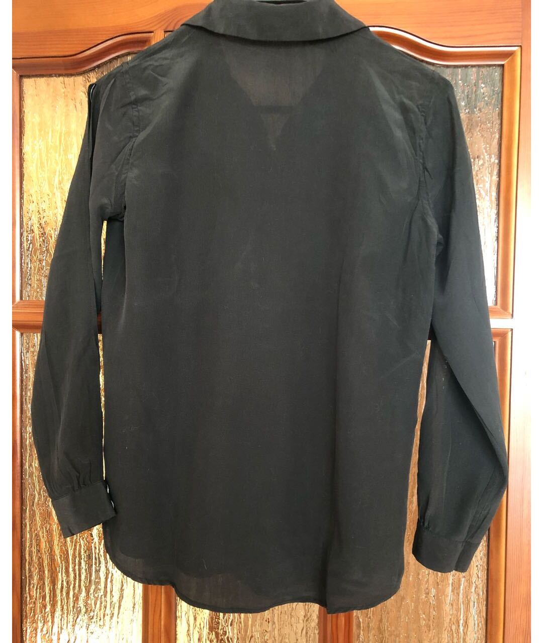 EQUIPMENT Черная шелковая рубашка, фото 2