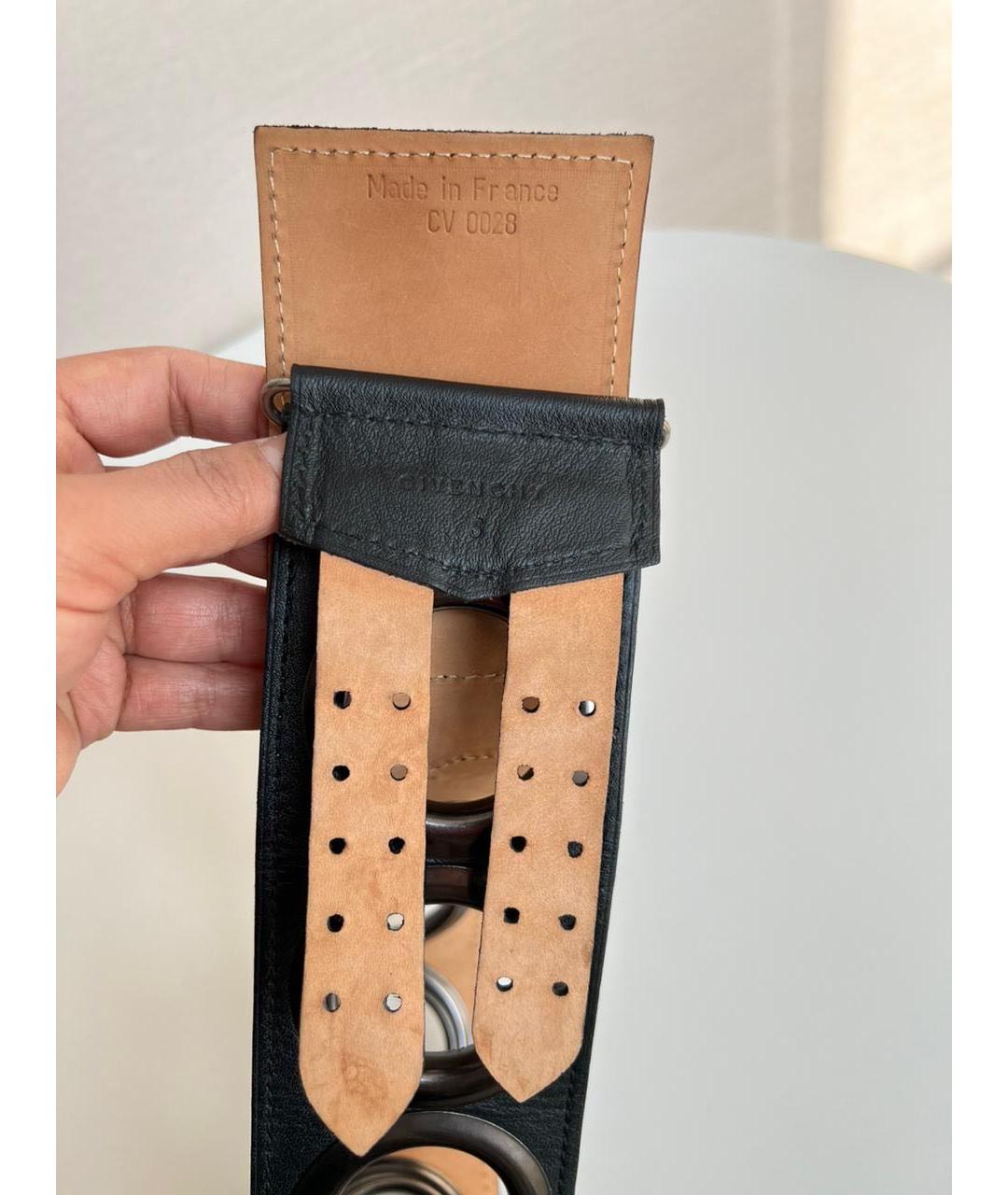 GIVENCHY Черный кожаный ремень, фото 3