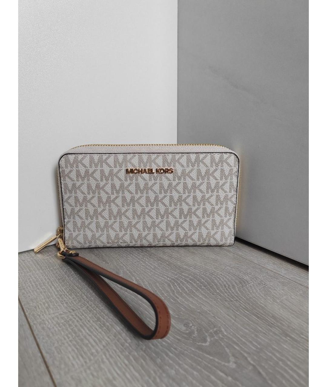 MICHAEL KORS Бежевый кошелек, фото 3