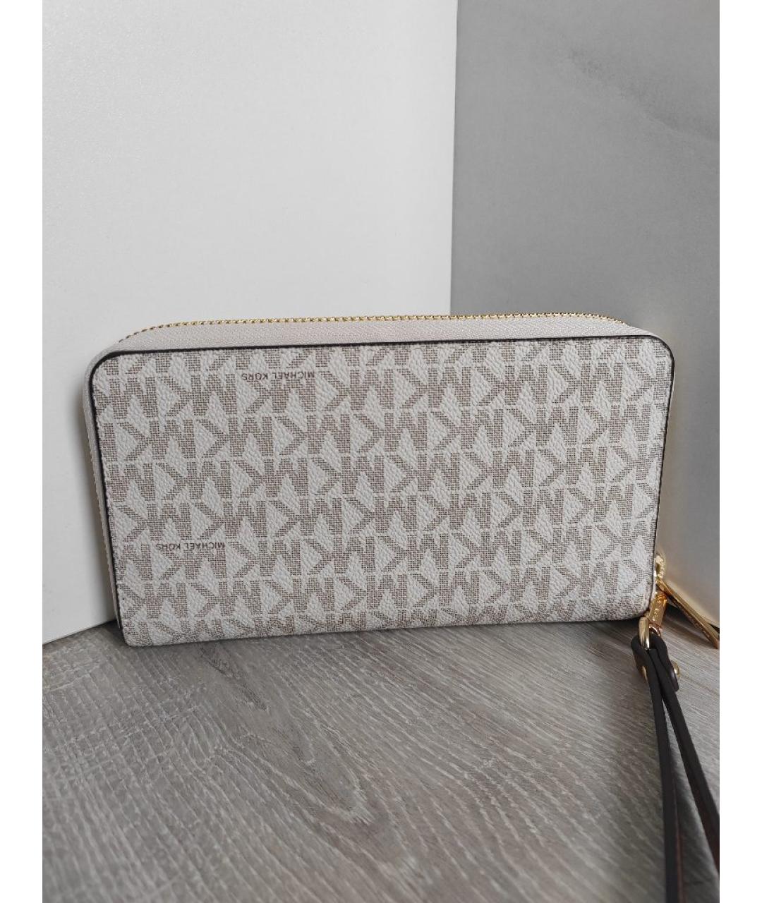 MICHAEL KORS Бежевый кошелек, фото 4