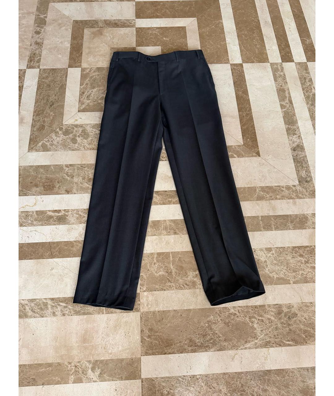 CANALI Серые шерстяные классические брюки, фото 4