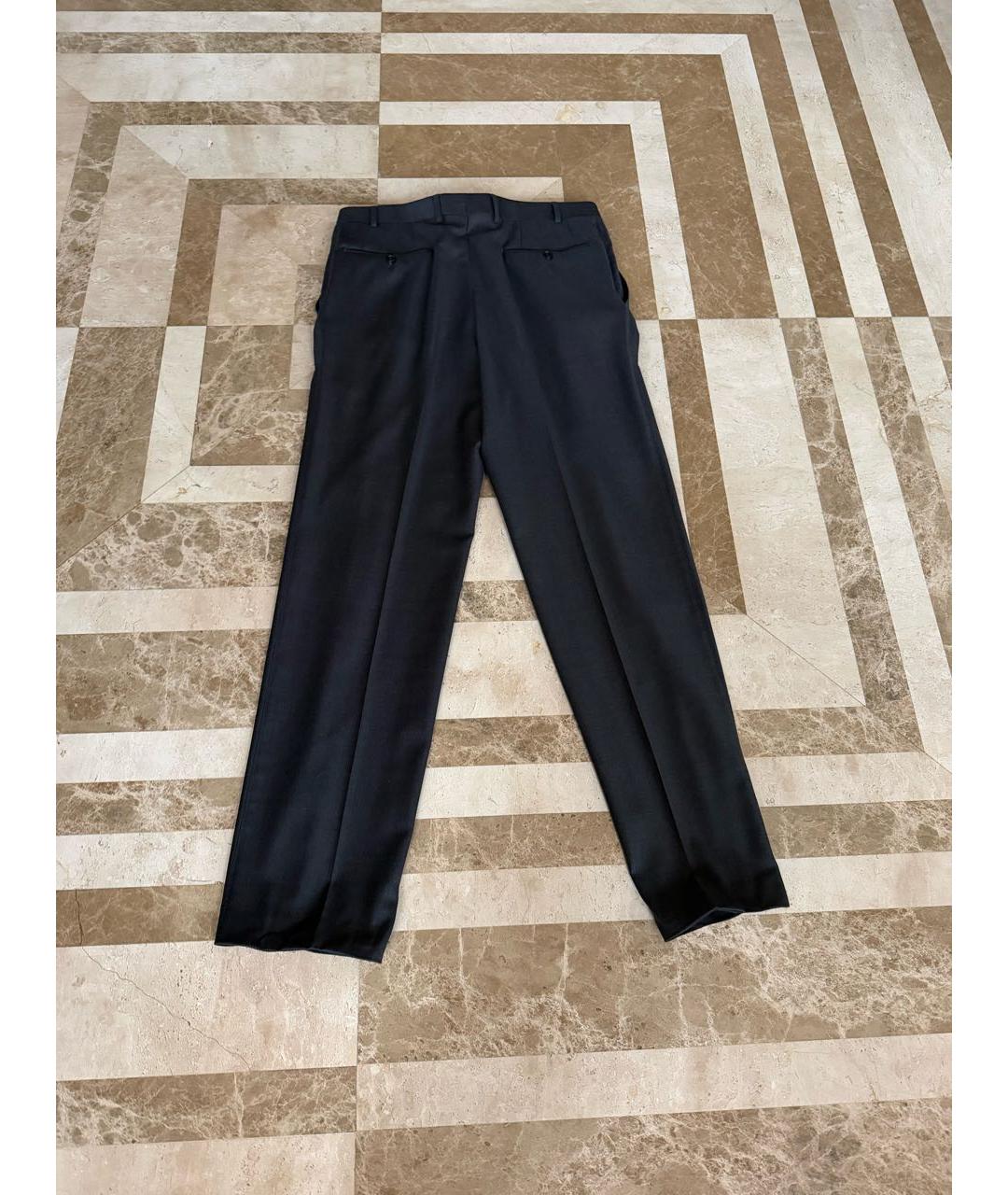 CANALI Серые шерстяные классические брюки, фото 2