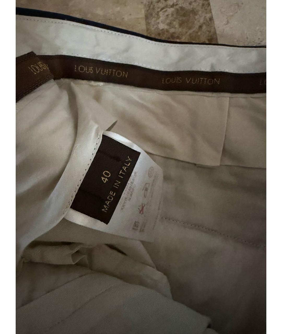 LOUIS VUITTON Темно-синие классические брюки, фото 3