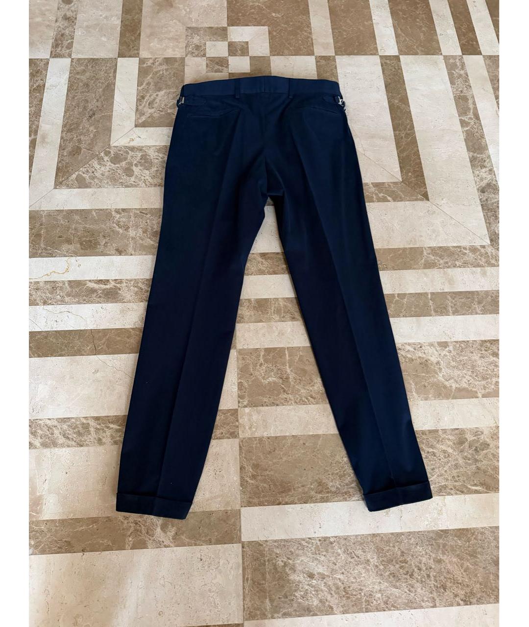 LOUIS VUITTON Темно-синие классические брюки, фото 2