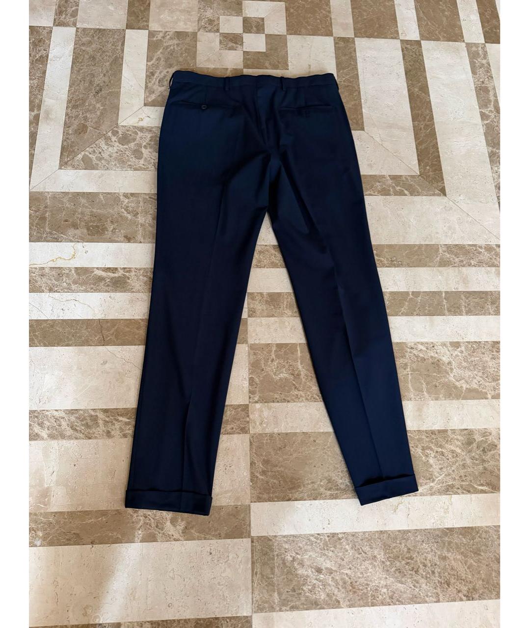 PRADA Темно-синие классические брюки, фото 2