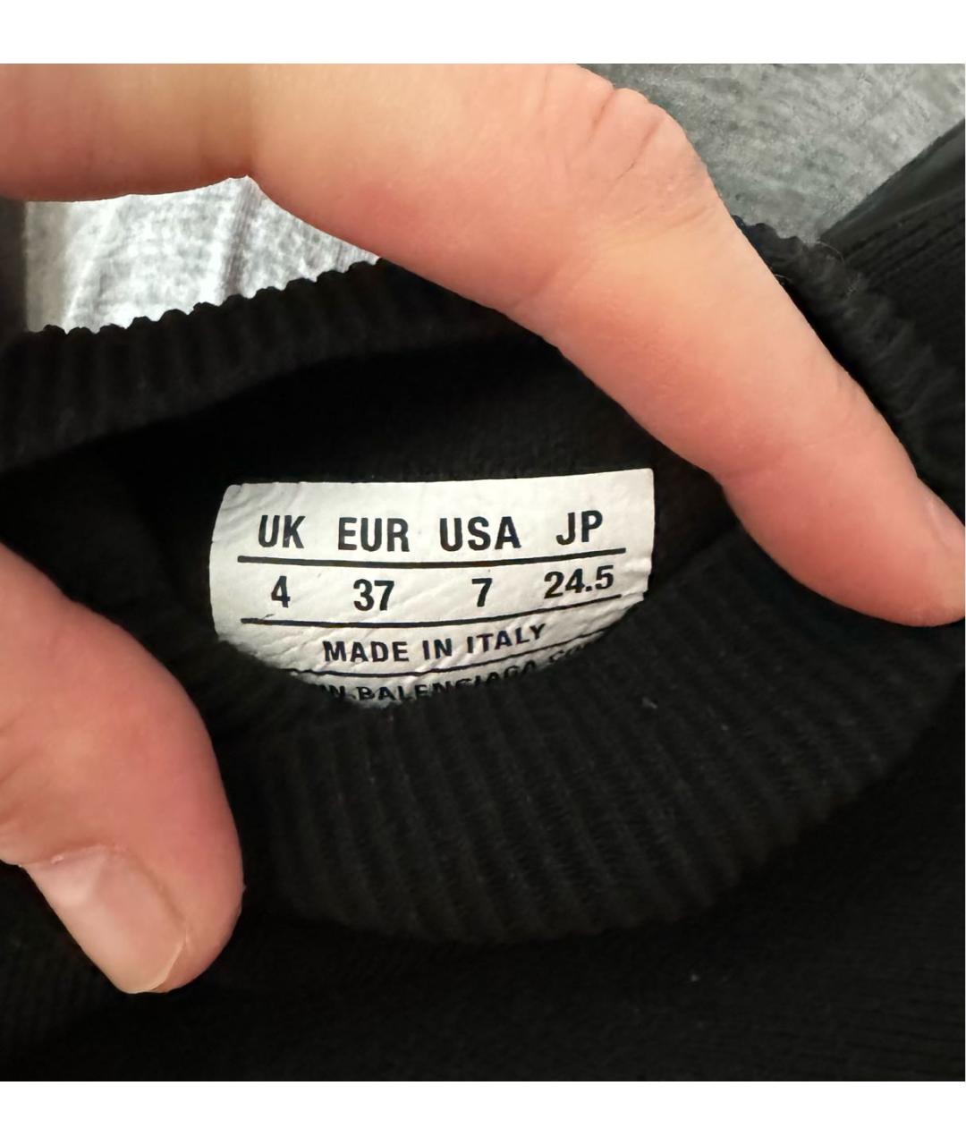 BALENCIAGA Черные текстильные кроссовки, фото 5