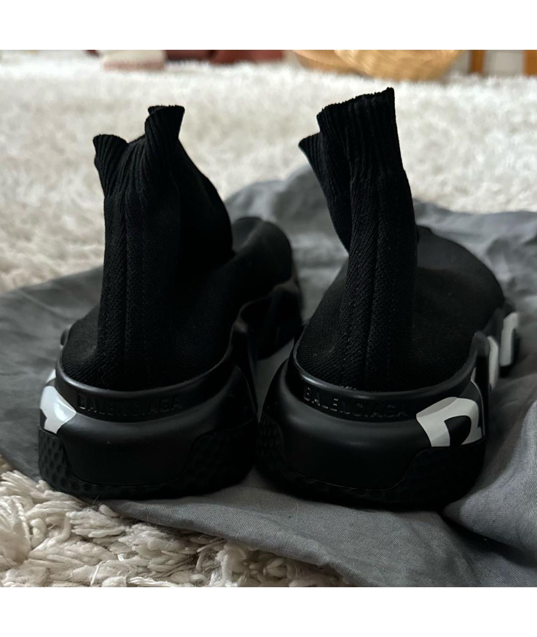 BALENCIAGA Черные текстильные кроссовки, фото 4