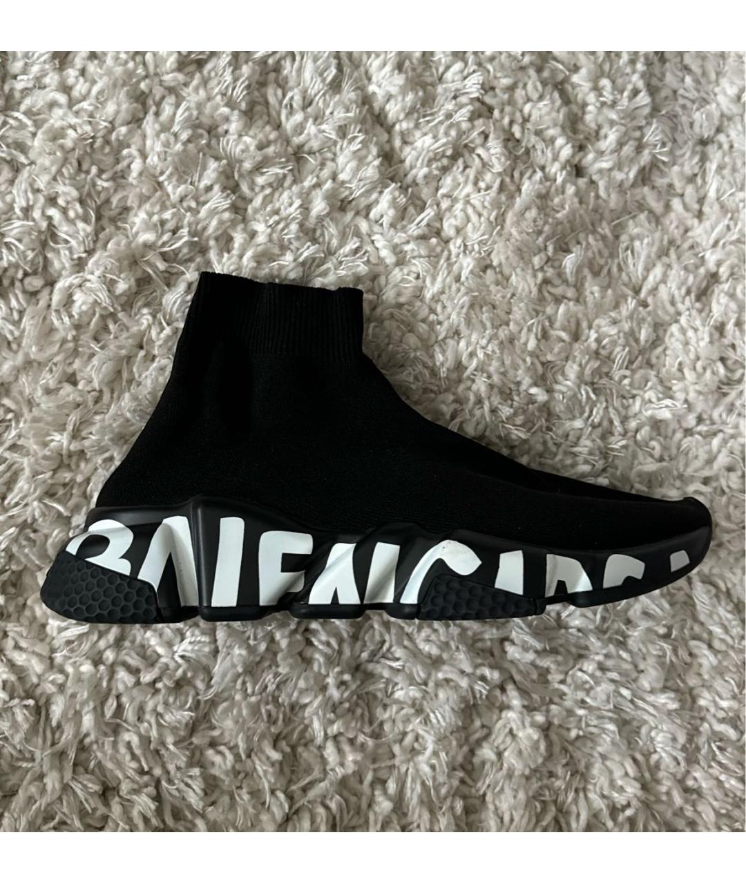 BALENCIAGA Черные текстильные кроссовки, фото 6