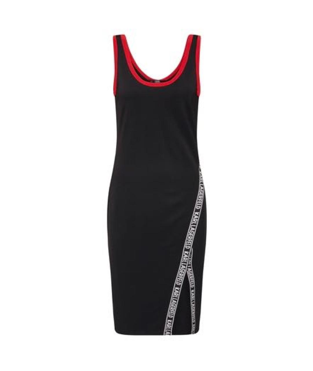 KARL LAGERFELD Черное вискозное повседневное платье, фото 1